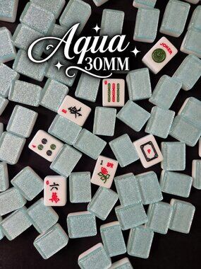 American Mah Jongg Tiles (30MM) Aqua Blue